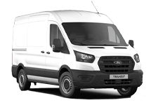 Car Hire Jarrow - White Ford Transit Medium Wheel Base - Van hire Jarrow